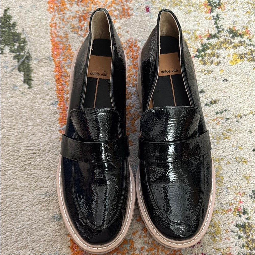 Dolce Vita Shiny Black Loafers